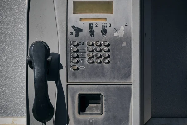 Old Street Public Push Button Payphone Retro Technology — 图库照片