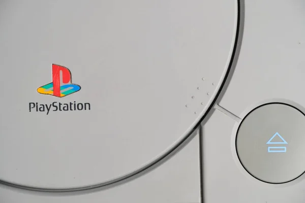 Kostanay Kazakhstan 2022 Old Retro Sony Playstation Game Console —  Fotos de Stock