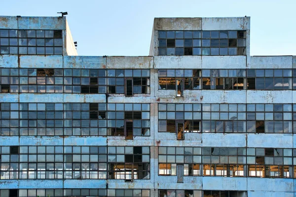 Old Abandoned Crumbling Building Industrial Plant — Foto Stock