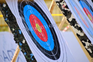Archery targets, archery accuracy sports competitions