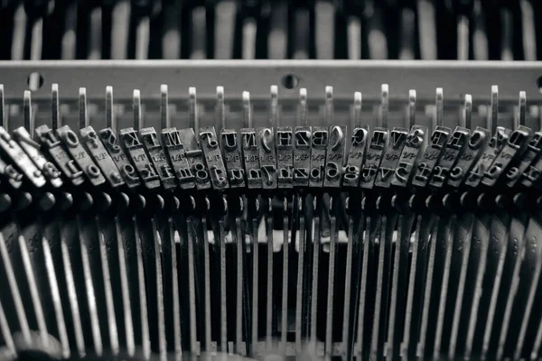 Mechanical hammers with alphabet for typing old typewriter
