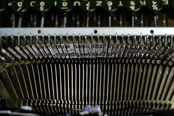 Mechanical hammers with alphabet for typing old typewriter