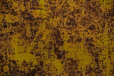 Eski paslı metal yüzeyi ve soyulmuş boyası.