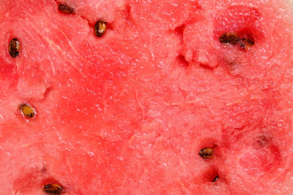 Background Red Watermelon Pulp Black Seeds — Stock Photo, Image