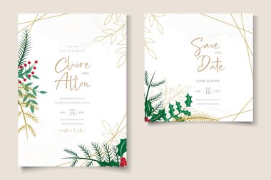 El çizimi düğün davetiyesi tasarımı