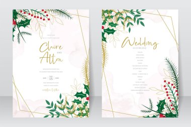 El çizimi düğün davetiyesi tasarımı