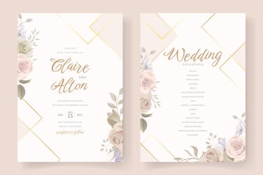 Güzel yumuşak bir çiçek ve düğün davetiyesi bırakıyor.