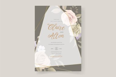 Güzel yumuşak bir çiçek ve düğün davetiyesi bırakıyor.