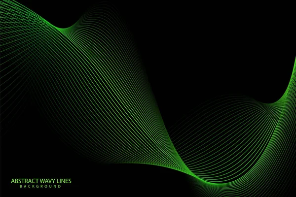 Abstraktní Pohyb Vln Gradient Line Background — Stockový vektor