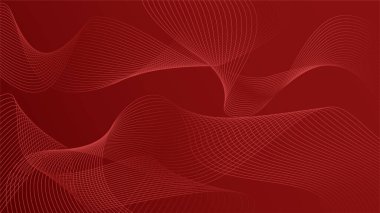 Akan çizgi dalgaları ile soyut kırmızı arkaplan