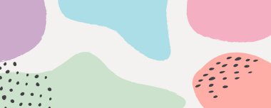 Düz tasarımda soyut pastel renk arkaplanı