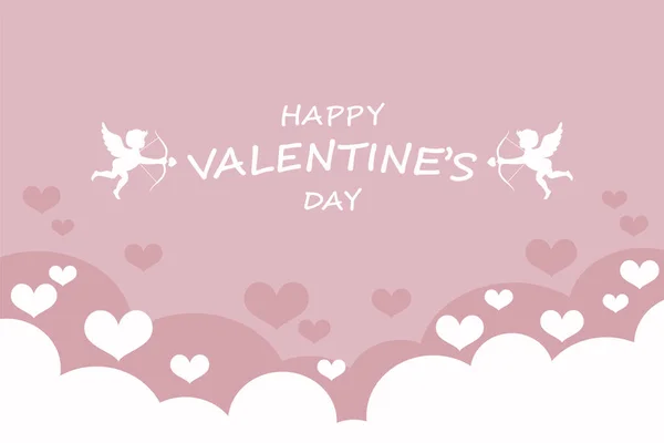 Minimalistický Šťastný Valentýna Pozadí — Stockový vektor