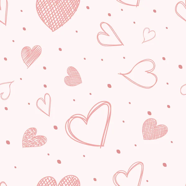 Рожевий Безшовний Візерунок Серця — стоковий вектор