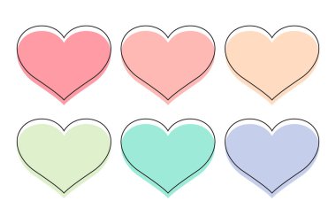 elle çizilmiş kalpler topluluğu