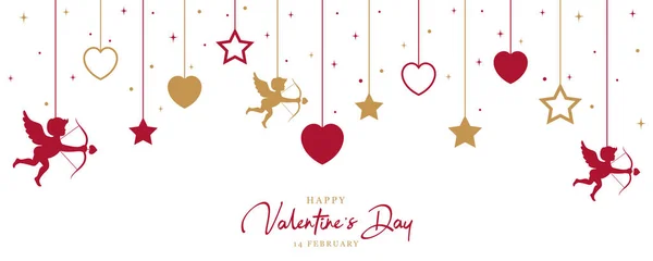 Minimalistický Plakát Šťastného Valentýna — Stockový vektor
