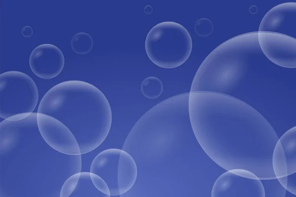 Abstract Bubbles Blue Background — Stock Vector