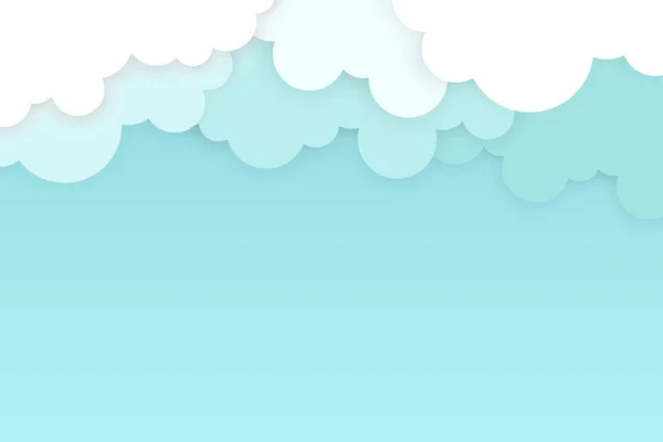 Cielo Azul Fondo Con Nubes — Vector de stock