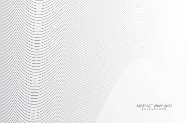 Dalgalı çizgiler ve kopyalama alanı olan beyaz arkaplan