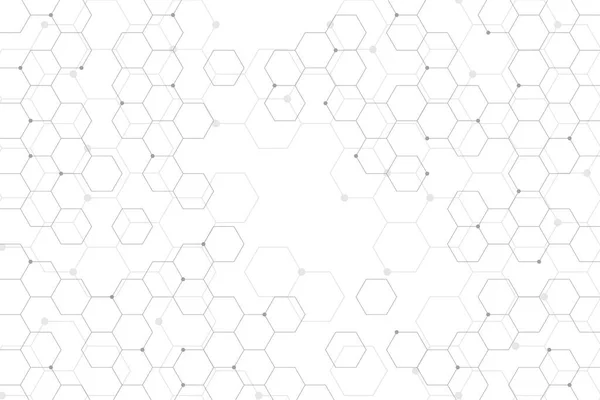 Fond Abstrait Blanc Avec Motif Hexagonal — Image vectorielle