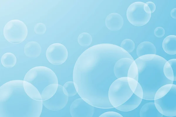 Abstract Bubbles Blue Background — Stock Vector