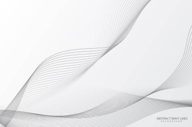 Dalgalı çizgiler ve kopyalama alanı olan beyaz arkaplan