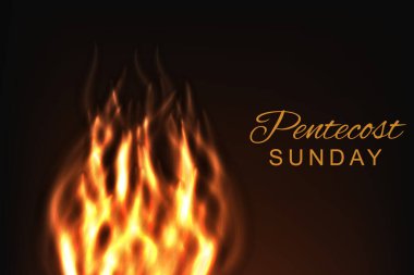 Ateş resimli Pentecost arkaplanı