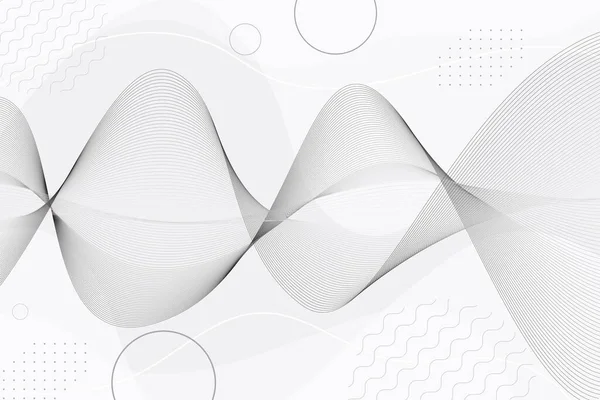 Diseño Fondo Abstracto Blanco Con Líneas Onduladas — Vector de stock
