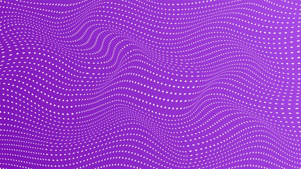 Purple Background Modern Wavy Lines Halftone Dots — Archivo Imágenes Vectoriales