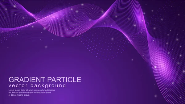 Gradient Wave Particles Background — Vettoriale Stock