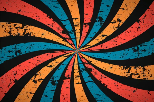 Groovy Hippie 70S Backgrounds Waves Swirl Twirl Pattern — ストックベクタ