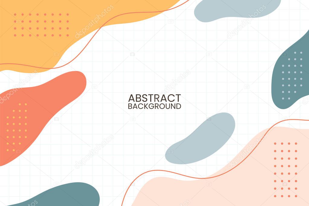 Modern colorful pastel gradient abstract shapes on memphis style background