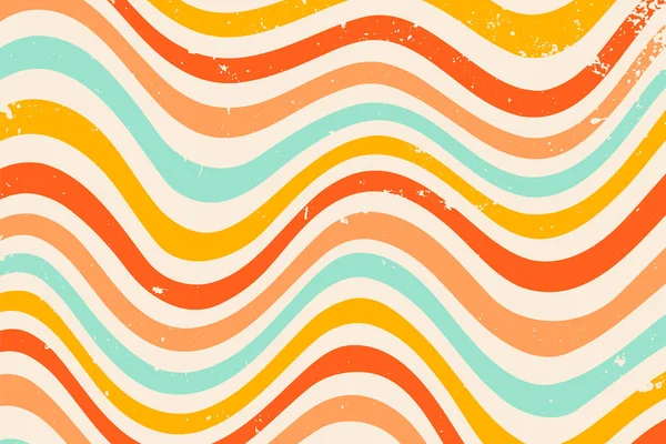 Groovy Psychedelic Background Colorful Design — Stock vektor
