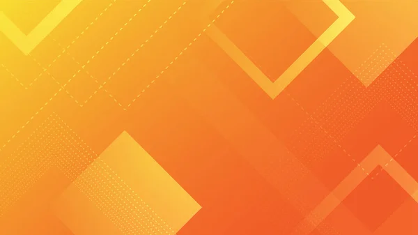 Minimal Geometric Background Dynamic Square Design Orange Gradient Color — Vettoriale Stock
