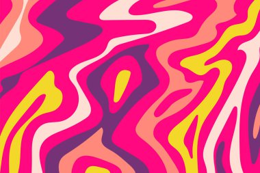Groovy psychedelic background with colorful design