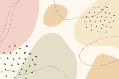 Memphis tarzı arka planda modern renkli soyut şekiller