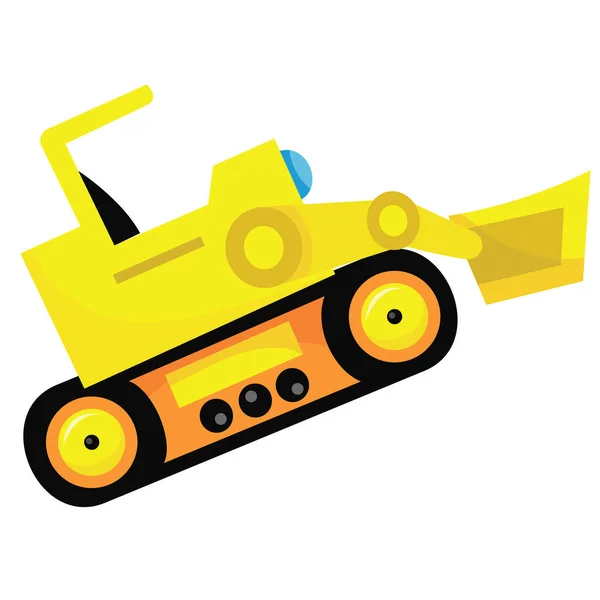 Cartoon Vector Illustration Yellow Truck — Stock Vector