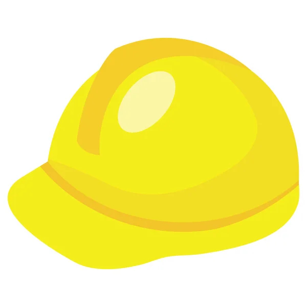 노란색 안전모 모자를 — 스톡 벡터