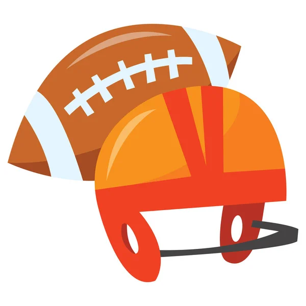 Cartoon Vector Illustration Football Helmet — Stock Vector