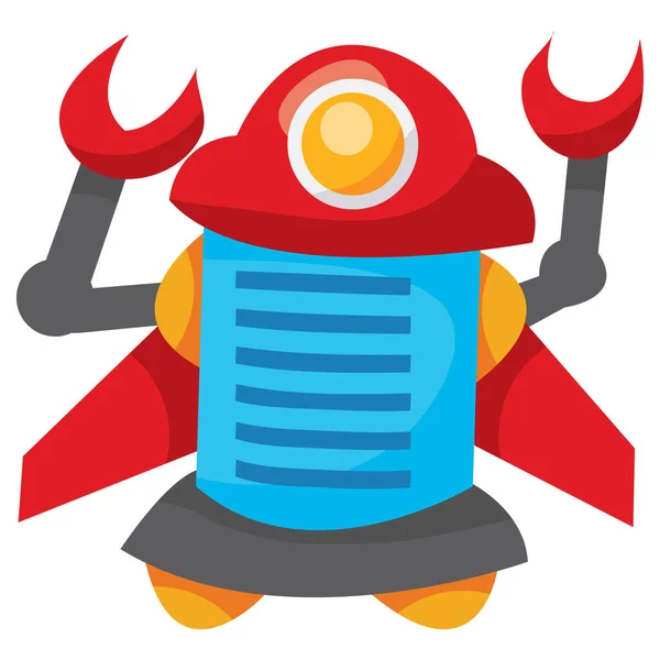 Cartoon Vector Illustration Retro Robot — Stock Vector