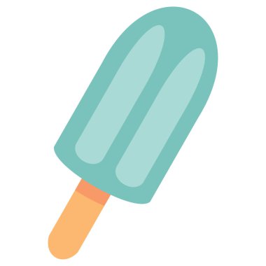 Mavi buz lolipopunun karikatür vektör çizimi.