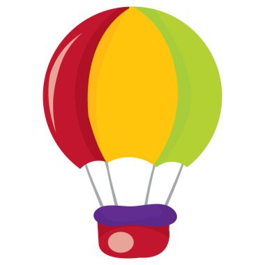 Sıcak hava balonunun çizgi film vektör çizimi.