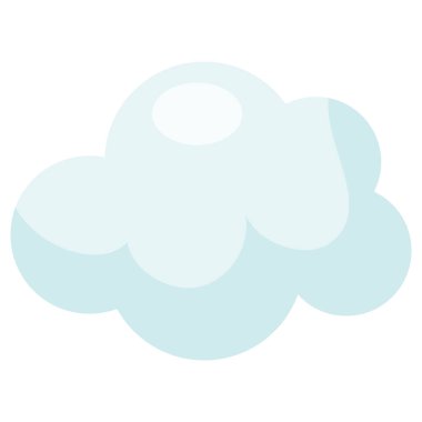 Kabarık bulutun çizgi film vektör çizimi.