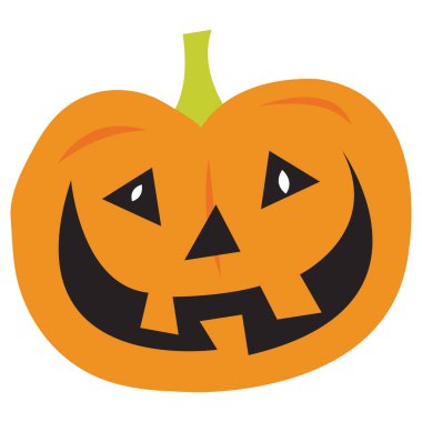 Şirin bir cadılar bayramı balkabağının çizgi film çizimi..