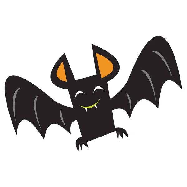 Cartoon Vector Illustration Halloween Black Bat — Stock Vector