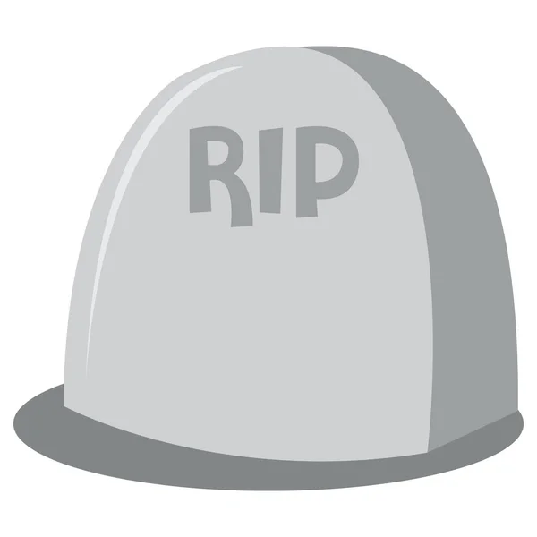 Мультфільм Векторна Ілюстрація Сірого Надгробку Rip — стоковий вектор