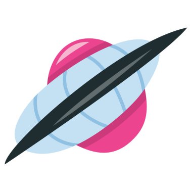 UFO veya uçan dairenin karikatür vektör çizimi.