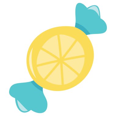 Tatlı bir şekerin çizgi film vektör çizimi.