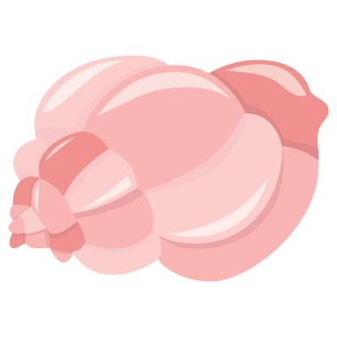 Şirin bir deniz kabuğunun çizgi film çizimi..