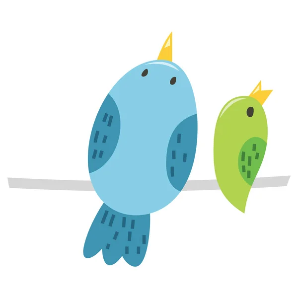 Een Cartoon Vector Illustratie Van Een Grillige Schattig Vogel — Stockvector