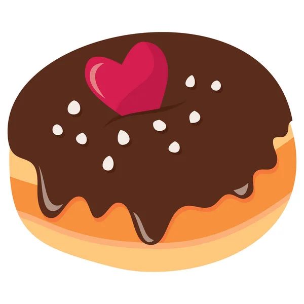 Eine Cartoon Vektor Illustration Einer Süßen Torte — Stockvektor